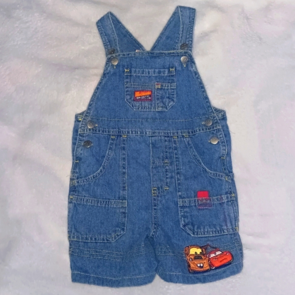 2006 Disney Cars Vintage Blue Jean Denim Overalls